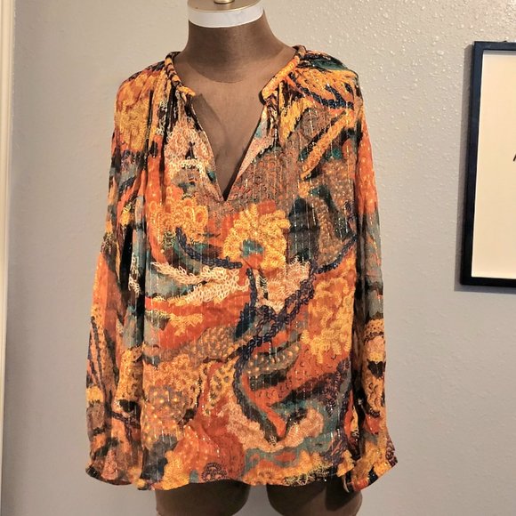 A.L.C Dana Metallic Striped Top - Picture 6 of 14